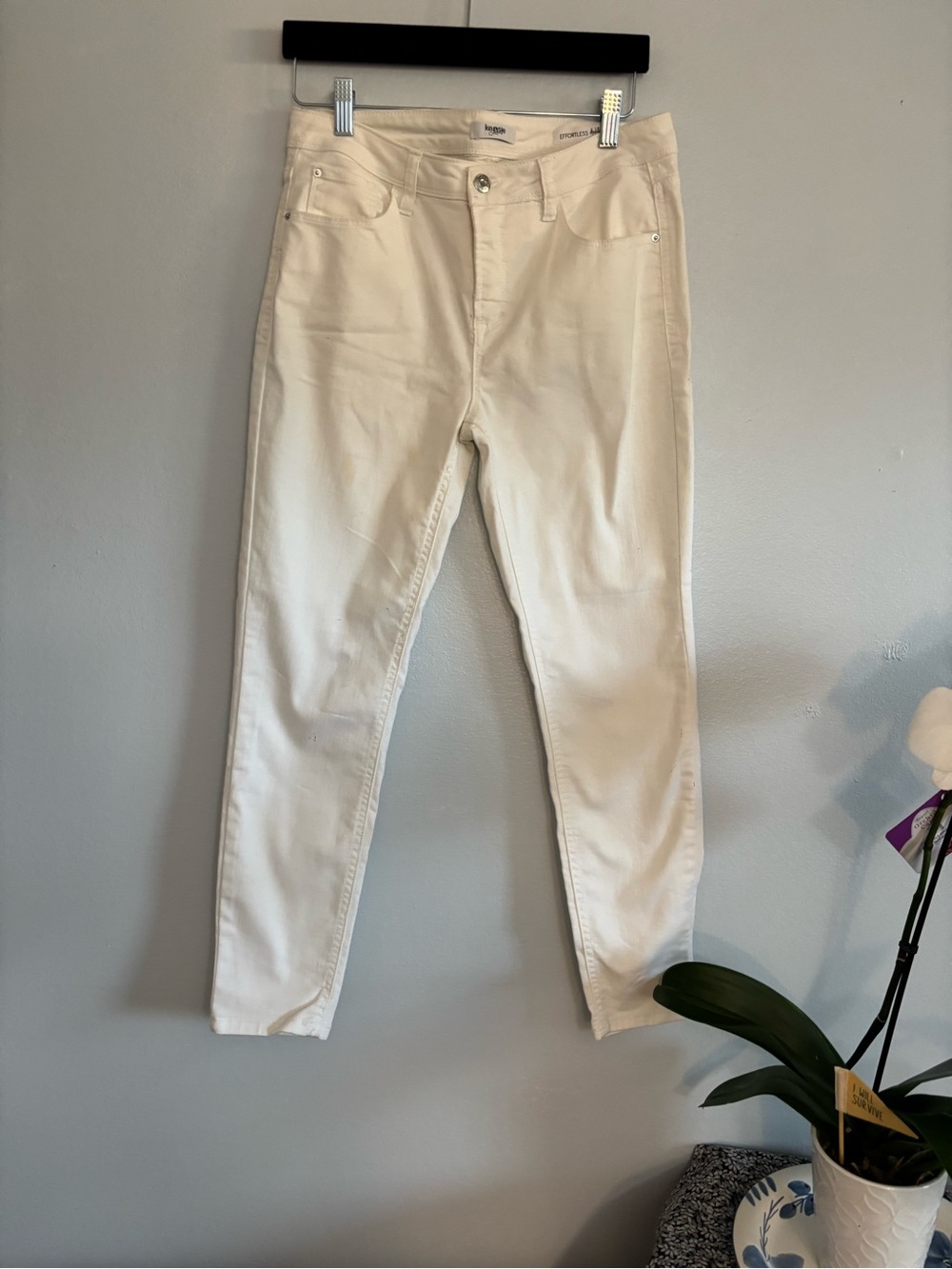 Kinsley Armelle white High-Rise Skinny Jeans